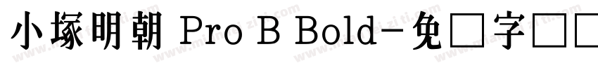 小塚明朝 Pro B Bold字体转换